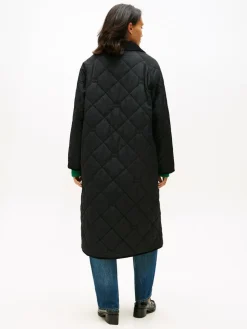 Tommy Hilfiger naisten tikkitakki Padded Flag Quilted Coat, musta