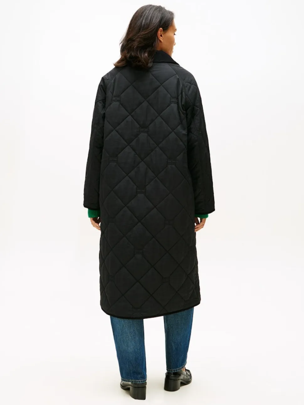 Tommy Hilfiger naisten tikkitakki Padded Flag Quilted Coat, musta