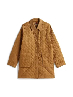 Tommy Hilfiger naisten tikkitakki, PADDED NYLON REG QUILTED COAT Kameli