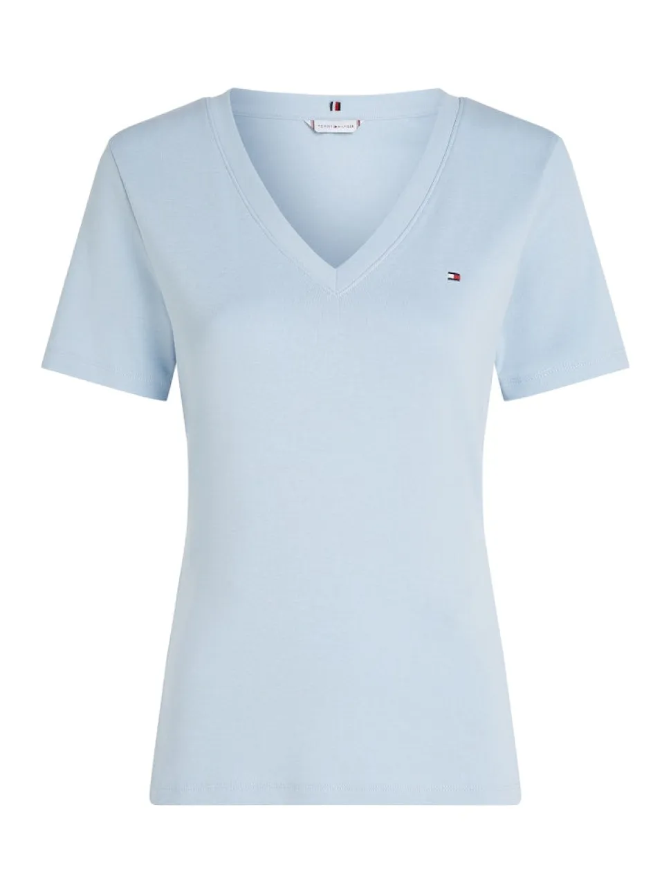 Tommy Hilfiger naisten t-paita, SLIM CODY V-NK SS, C1O Vaaleansininen