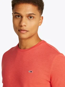 Tommy Jeans Miesten T-paita, SLIM JASPE TEE Oranssi