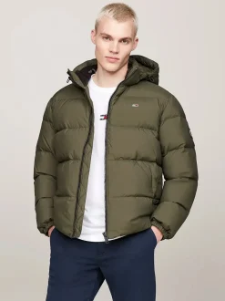 Tommy Jeans Miesten Untuvatakki, ESSENTIAL DOWN JACKET Armeijanvihreä