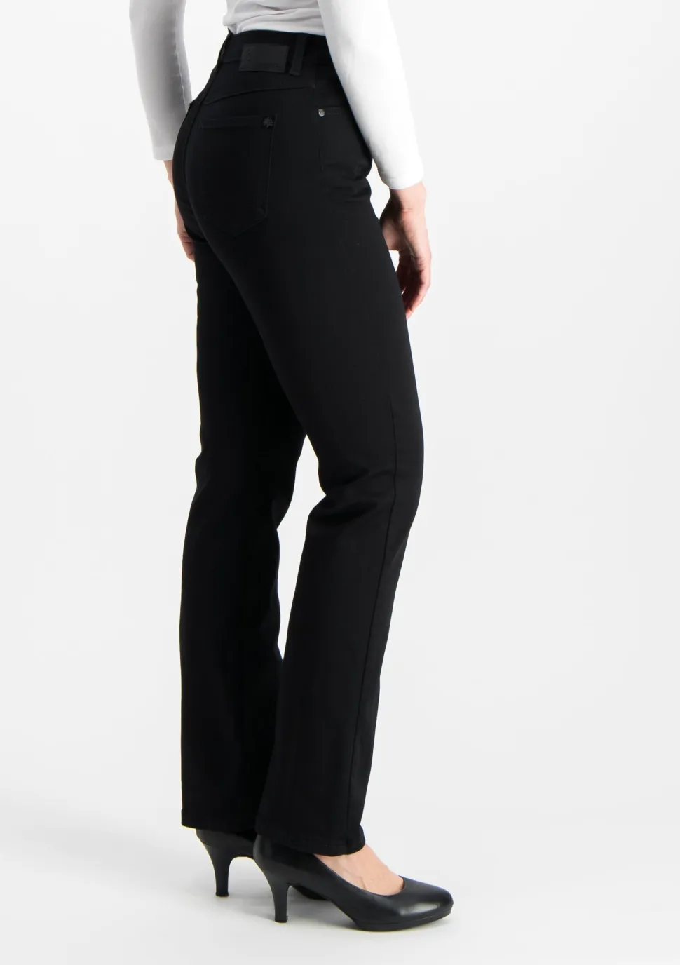 Very Nice Naisten Farkut, Caramel 9691 Curvy Fit Super Stretch Musta