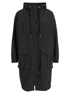Vila pitkä parkatakki, VISILIANA LONG PARKA JACKET Musta