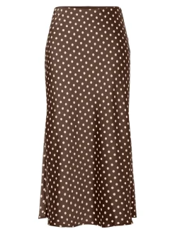 Y.A.S hame, YASPELLA HW MIDI SKIRT S. NOOS Pinecone Small Ecru dots