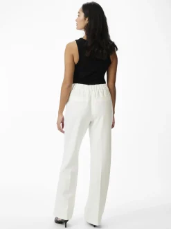 Y.A.S Naisten Housut, YASLIKKA HW PANTS Valkoinen