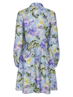 Y.A.S naisten mekko, YASKAYA LS SHIRT DRESS S Sininen Kuosi