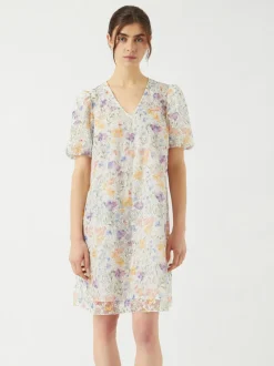 Y.A.S naisten mekko, YASLEANNA SS DRESS S. - SHOW Valkopohjainen Kuosi
