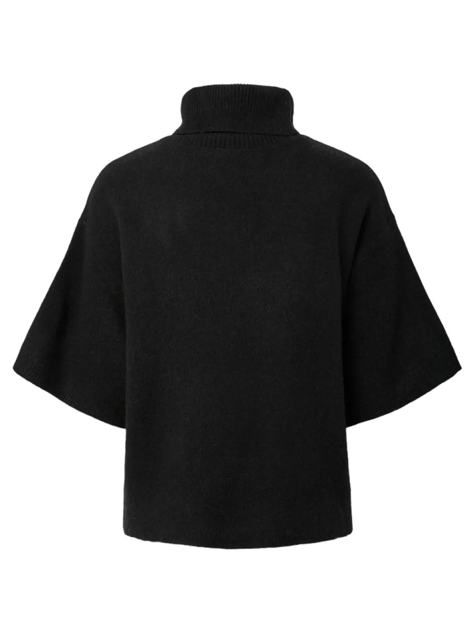 Y.A.S naisten neulepusero, YASEMILA 2/4 WOOL KNIT PULLOVER S. NOOS Black
